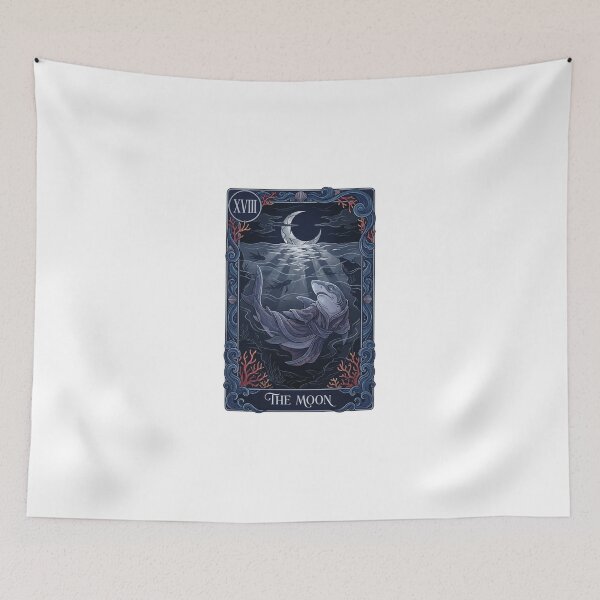 Item preview, Shark Moon Tarot Card Ocean Art designed and sold by SMARTKIT  DESIGNAGENCY.