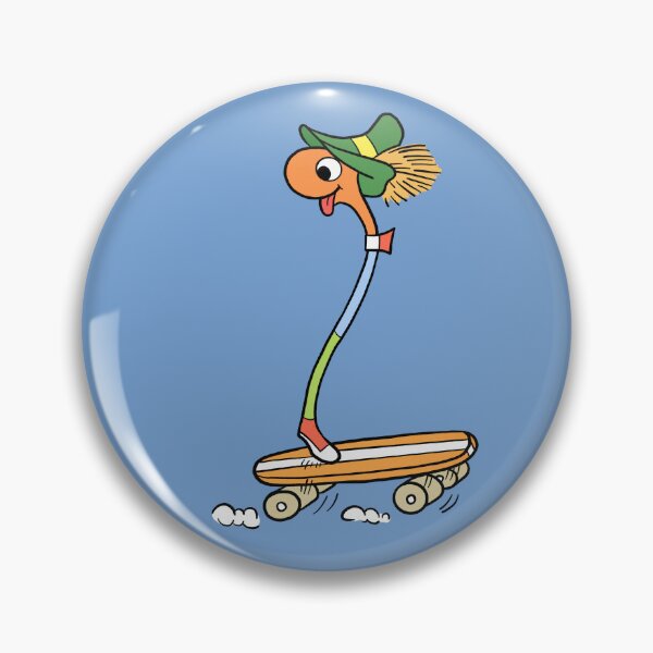 Item preview, Classic Skating Worm Cartoon designed and sold by PickledjoArt.
