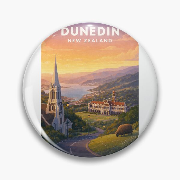 Item preview, Dunedin Otago Heritage Skyline and Otago Harbour designed and sold by Aryabek.