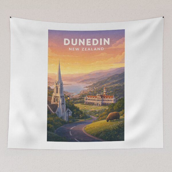 Item preview, Dunedin Otago Heritage Skyline and Otago Harbour designed and sold by Aryabek.