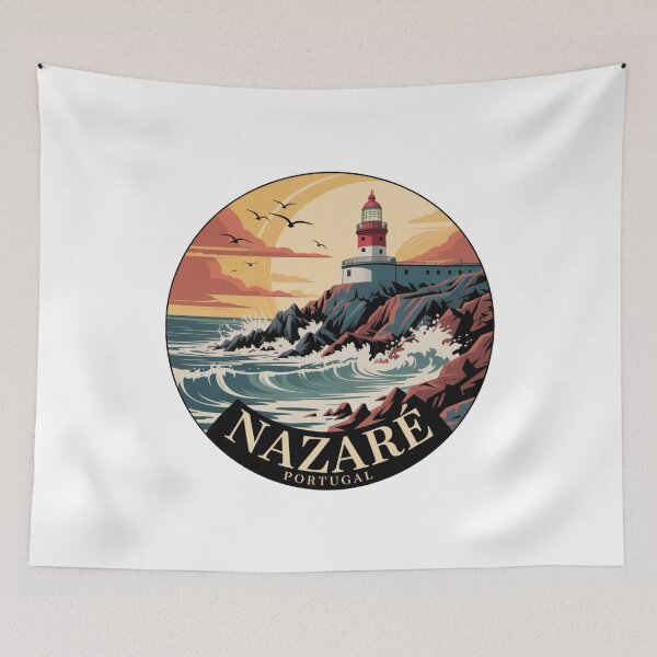 Item preview, Nazaré Portugal: Lighthouse Coastal Sunset designed and sold by CircinusStore.