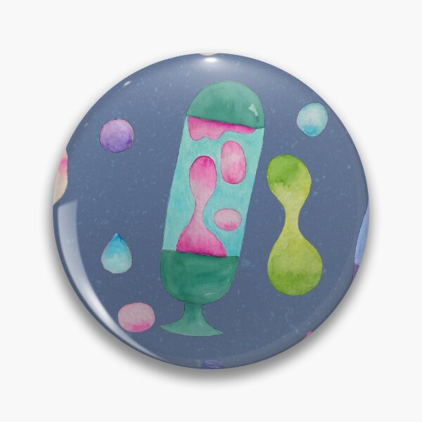 Item preview, Groovy Watercolor Lava Lamps Pattern in Blue designed and sold by Sukilopi.