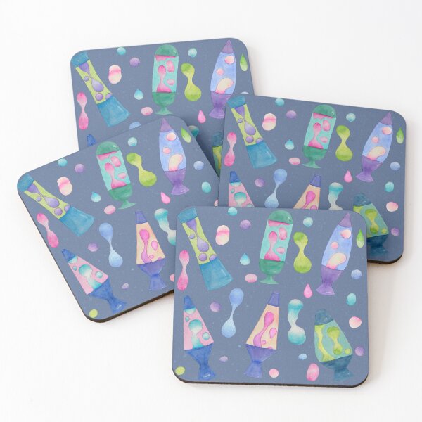 Item preview, Groovy Watercolor Lava Lamps Pattern in Blue designed and sold by Sukilopi.