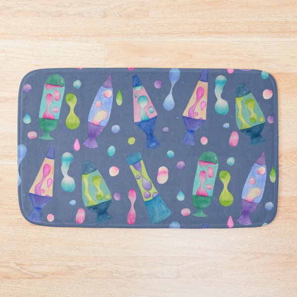Item preview, Groovy Watercolor Lava Lamps Pattern in Blue designed and sold by Sukilopi.