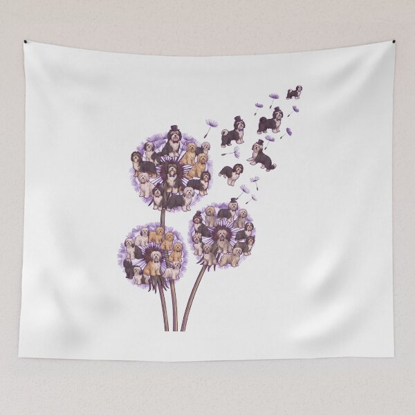 Item preview, Tibetan Terrier Dandelion Flower Dog Lover designed and sold by dian-rody-crest.