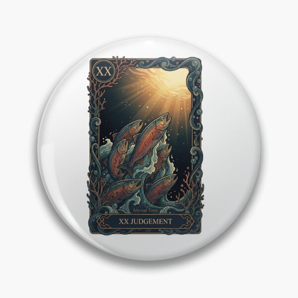 Item preview, Salmon Judgement Tarot Card Ocean Art designed and sold by SMARTKIT  DESIGNAGENCY.