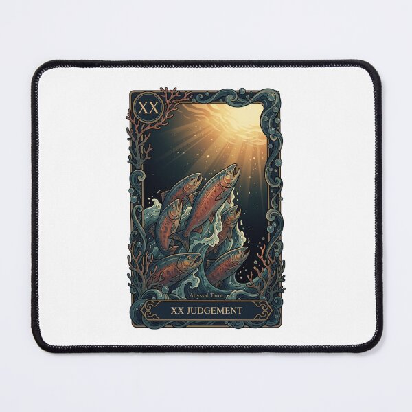 Item preview, Salmon Judgement Tarot Card Ocean Art designed and sold by SMARTKIT DESIGNAGENCY.