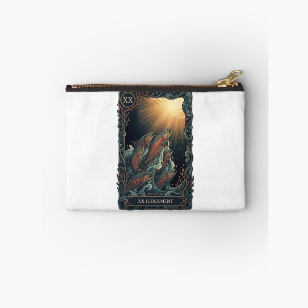 Item preview, Salmon Judgement Tarot Card Ocean Art designed and sold by SMARTKIT  DESIGNAGENCY.