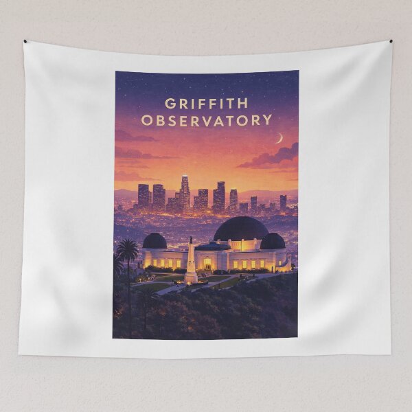 Item preview, Griffith Observatory Los Angeles Skyline at Twilight designed and sold by Aryabek.