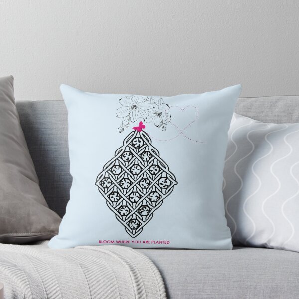 Item preview,  Boho Macrame Floral Art – Bloom Where You Are Planted ​ – Sky Blue Edition designed and sold by Macramellennias.