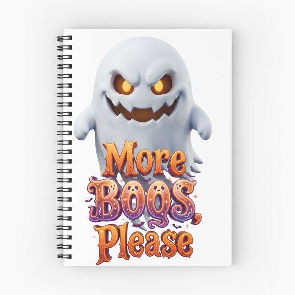 Item preview, More Boos Please - Funny Halloween Ghost Typography designed and sold by royalflush664.
