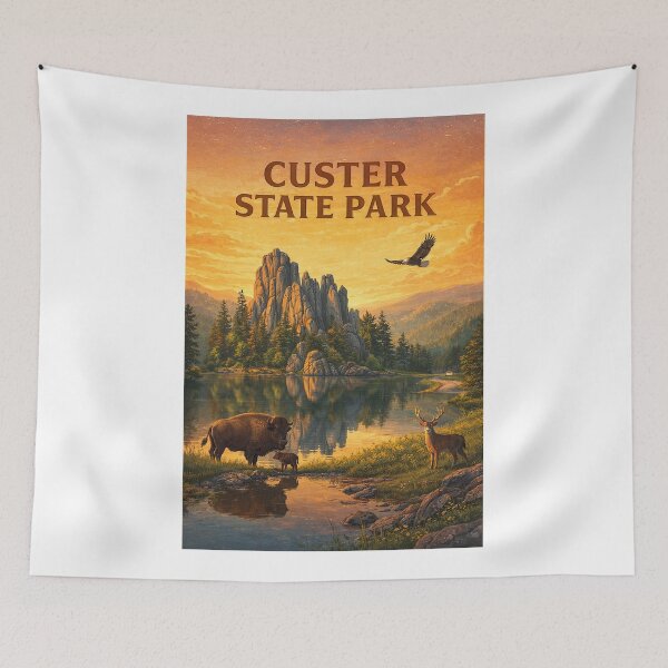 Item preview, Custer State Park Black Hills Wildlife and Sylvan Lake designed and sold by Aryabek.