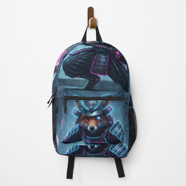Item preview, Cyberpunk Samurai Fox - Futuristic Tech Art Print & Sticker designed and sold by Neo Tokio.