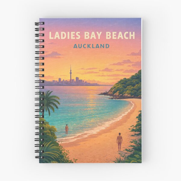 Item preview, Ladies Bay Beach Auckland with Waitematā Harbour Skyline designed and sold by Aryabek.