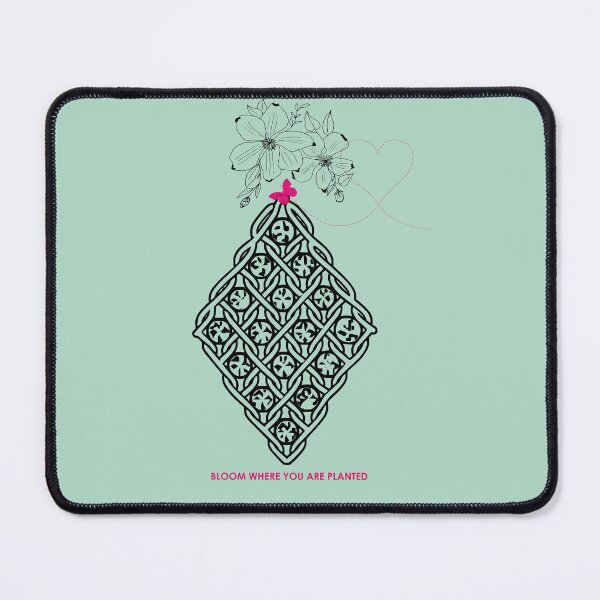 Item preview, Boho Macrame Floral Art – Bloom Where You Are Planted – Mint Green Edition designed and sold by Macramellennias.