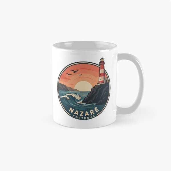 Item preview, Nazaré Portugal: Lighthouse Coastal Sunset designed and sold by CircinusStore.