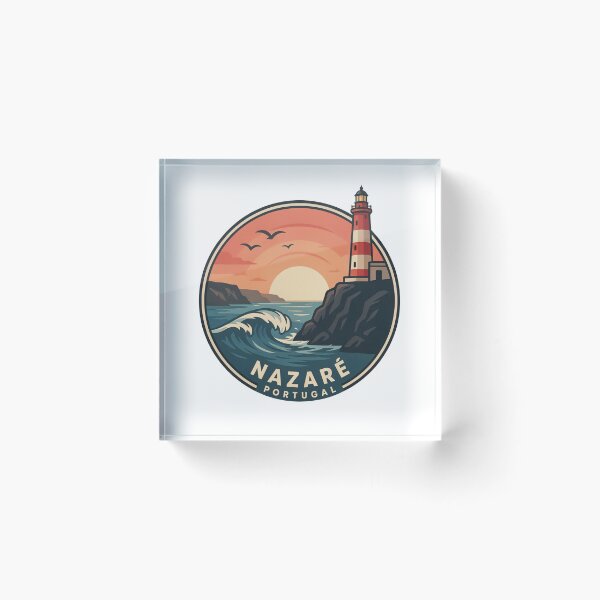 Item preview, Nazaré Portugal: Lighthouse Coastal Sunset designed and sold by CircinusStore.