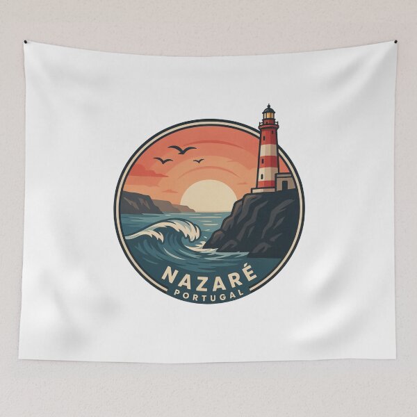 Item preview, Nazaré Portugal: Lighthouse Coastal Sunset designed and sold by CircinusStore.