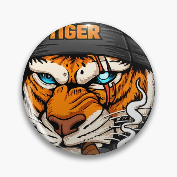 Item preview, Edgy Tiger Wearing a Beanie and Holding a Cigar Urban Cartoon Illustration designed and sold by BednarEvans.