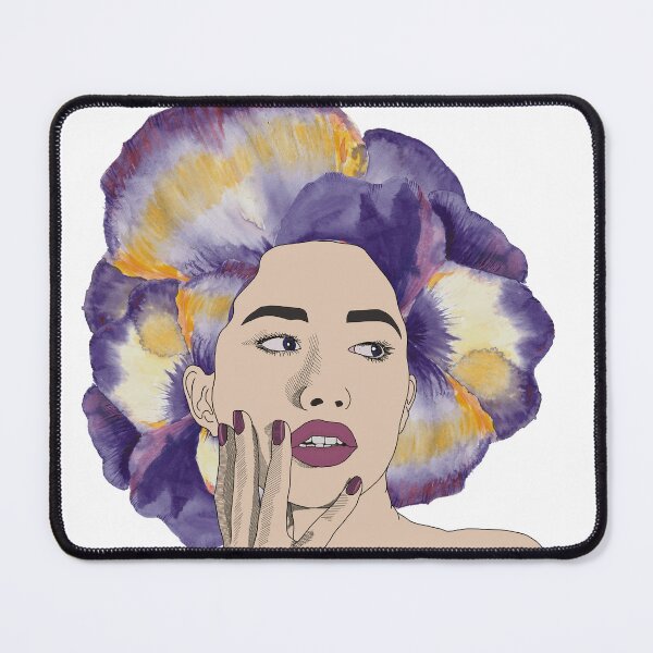 Item preview, Thoughts Female watercolor flowers designed and sold by AquaPixelFusion.