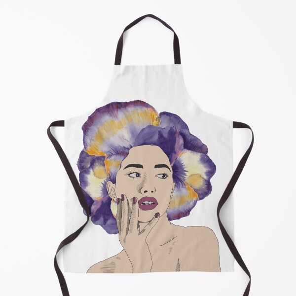 Item preview, Thoughts Female watercolor flowers designed and sold by AquaPixelFusion.