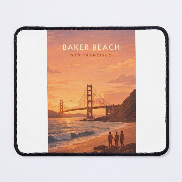 Item preview, Baker Beach Golden Gate Bridge Sunset San Francisco California Coast designed and sold by Aryabek.