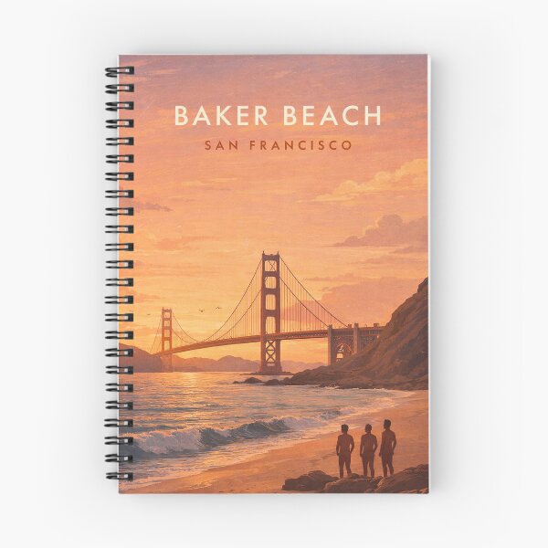 Item preview, Baker Beach Golden Gate Bridge Sunset San Francisco California Coast designed and sold by Aryabek.