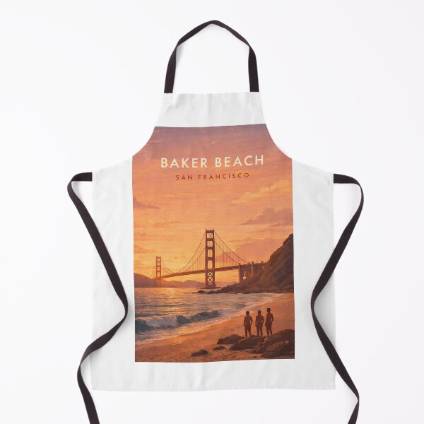 Item preview, Baker Beach Golden Gate Bridge Sunset San Francisco California Coast designed and sold by Aryabek.