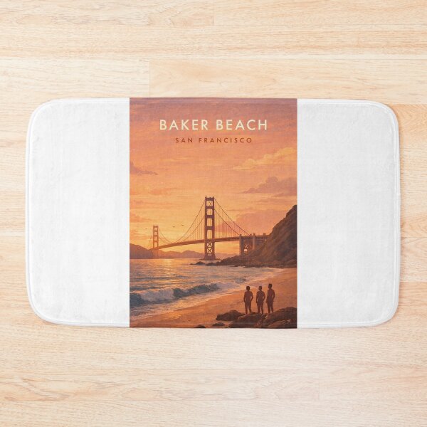 Item preview, Baker Beach Golden Gate Bridge Sunset San Francisco California Coast designed and sold by Aryabek.