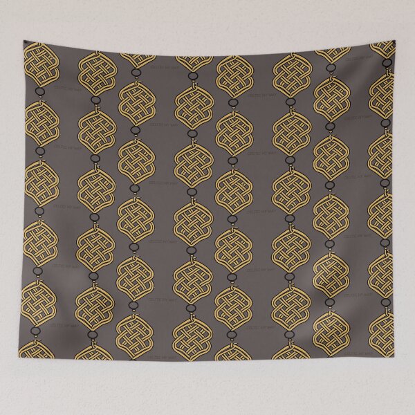 Item preview,  Celtic Macrame Knotwork – Minimal Line Art Design  ​– Deep Taupe Edition designed and sold by Macramellennias.