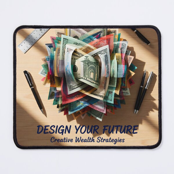 Item preview, Design Your Future Currency Art Poster: Creative Wealth Strategy Flat Lay Canvas designed and sold by Creative-RE.