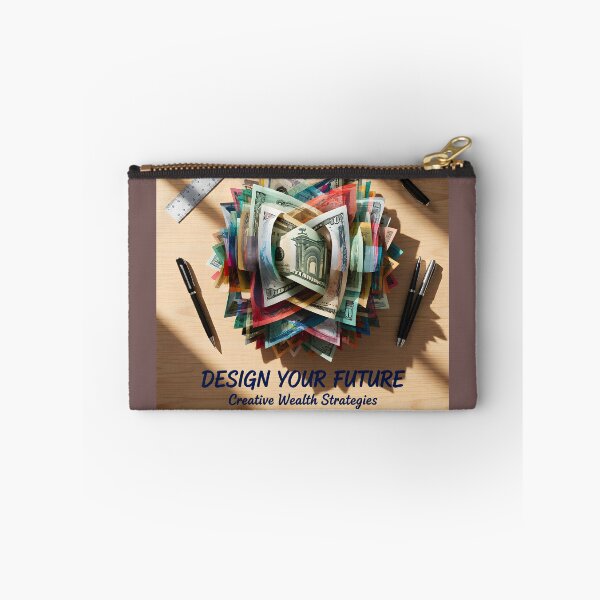 Item preview, Design Your Future Currency Art Poster: Creative Wealth Strategy Flat Lay Canvas designed and sold by Creative-RE.