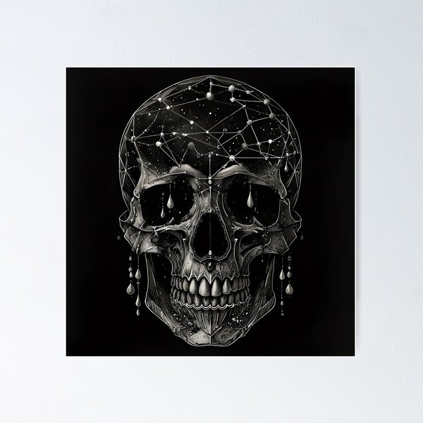 Item preview, Mercury Constellation Skull designed and sold by ONYX Pixee.