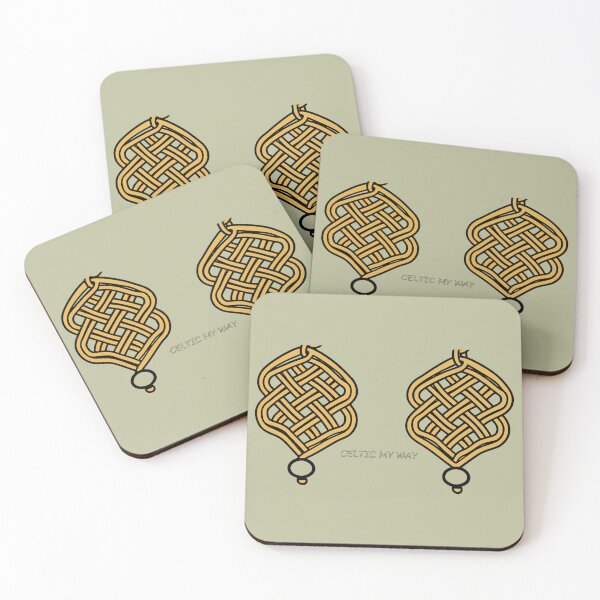 Item preview,  Celtic Macrame Knotwork – Minimal Line Art Design ​– Olive Mist Edition designed and sold by Macramellennias.