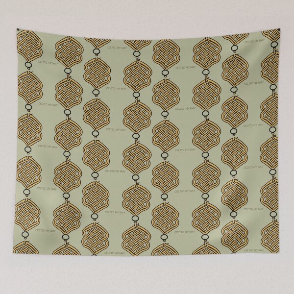 Item preview,  Celtic Macrame Knotwork – Minimal Line Art Design ​– Olive Mist Edition designed and sold by Macramellennias.