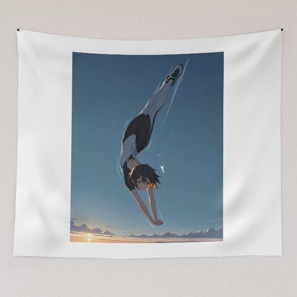 Item preview, Manga - Dynamic Character, Gymnastic Performance at Stylized Dusk designed and sold by AnimeShin.