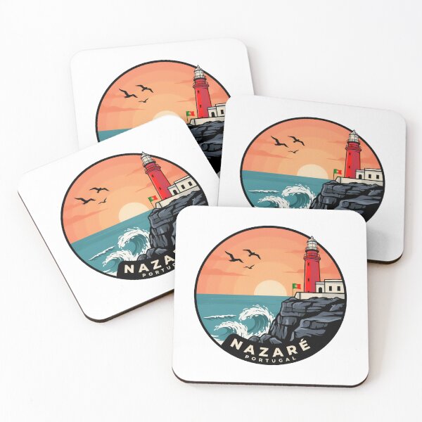 Item preview, Nazaré Portugal: Red Lighthouse Sunset Coast designed and sold by CircinusStore.