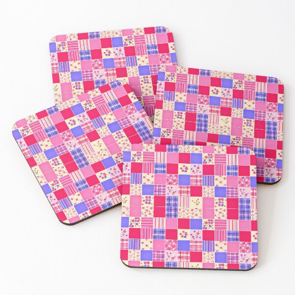 Item preview, Pink and blue block pattern design designed and sold by Chi261.