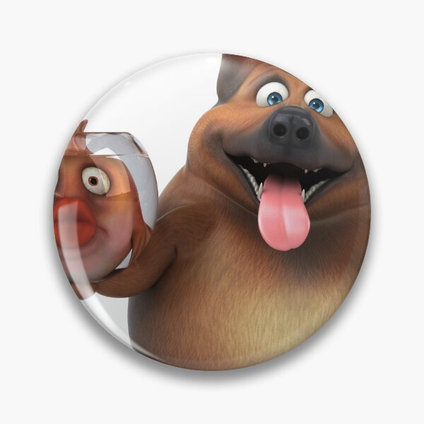 Item preview, Funny 3D Cartoon Dog Holding a Cute Goldfish Bowl designed and sold by BednarEvans.
