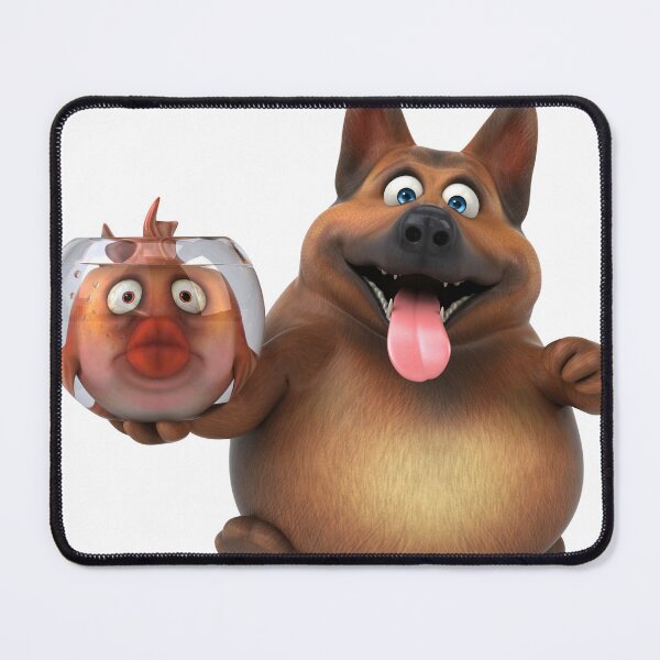 Item preview, Funny 3D Cartoon Dog Holding a Cute Goldfish Bowl designed and sold by BednarEvans.