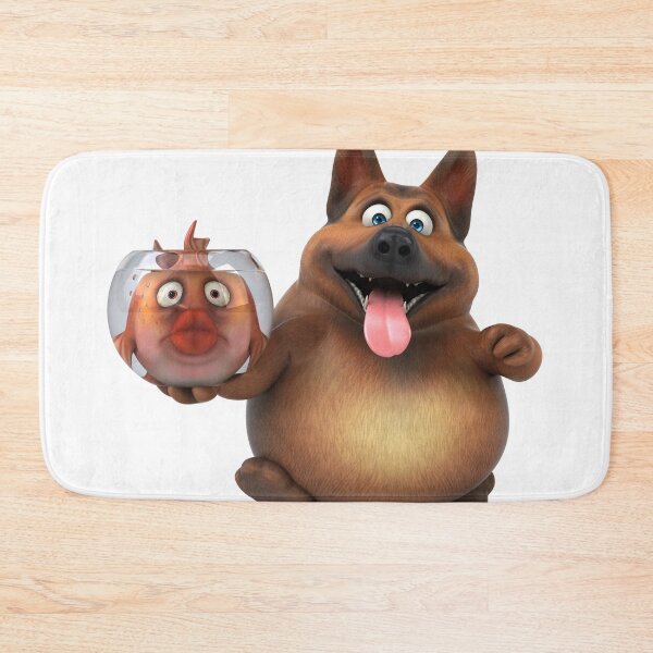 Item preview, Funny 3D Cartoon Dog Holding a Cute Goldfish Bowl designed and sold by BednarEvans.