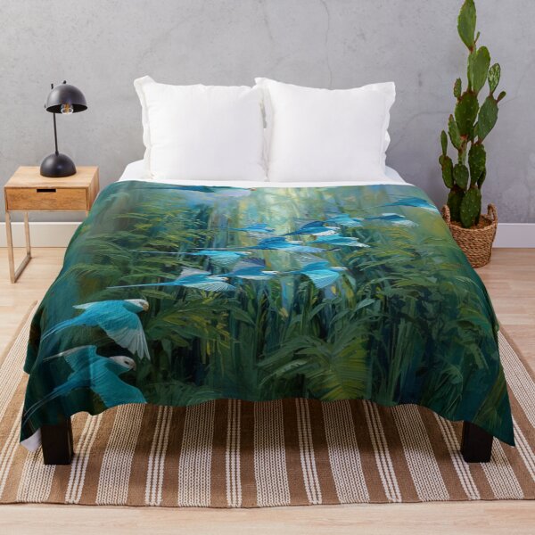 Item preview, A Budgerigar flock sweeping over rainforest valleys, Birds in Motion designed and sold by CDC40.