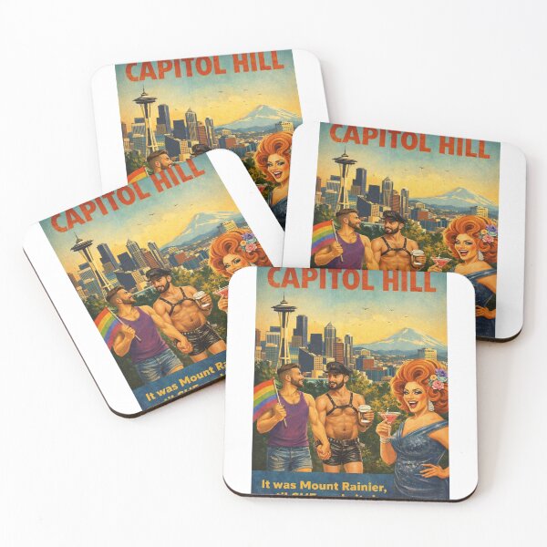 Item preview, Capitol Hill Seattle Skyline with Mount Rainier Washington designed and sold by Aryabek.