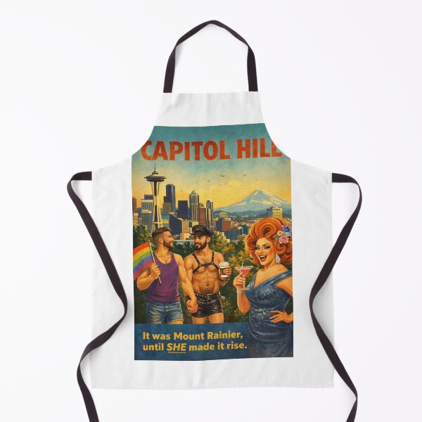 Item preview, Capitol Hill Seattle Skyline with Mount Rainier Washington designed and sold by Aryabek.
