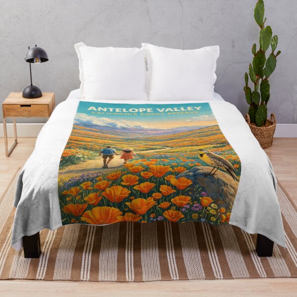 Item preview, Antelope Valley California Poppy Reserve Spring Wildflower Landscape designed and sold by Aryabek.