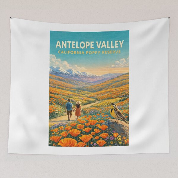 Item preview, Antelope Valley California Poppy Reserve Spring Wildflower Landscape designed and sold by Aryabek.