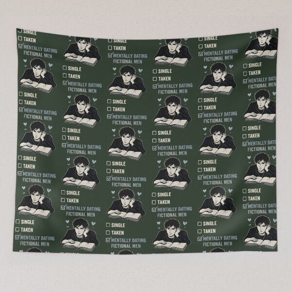 Item preview, In A Fictional Crisis Gothic Dark Academia Book Lover designed and sold by CloudyCatArt.