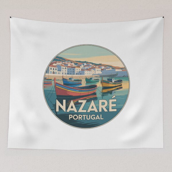 Item preview, Nazaré Portugal: Colorful Fishing Boats Coast designed and sold by CircinusStore.