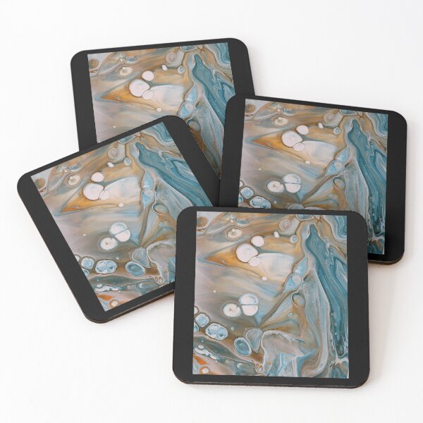 Item preview, Brown Marble Cell Acrylic Fluid Pour Texture designed and sold by Geergio.
