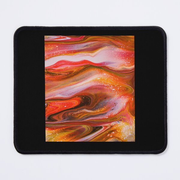 Item preview, Orange Fluid Acrylic Pour Swirl Pattern designed and sold by Geergio.